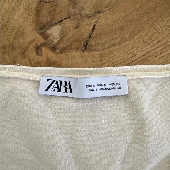 Zara - Sleeveless Cami & V Neck Cardigan Set in Cream - Picture 4 of 5